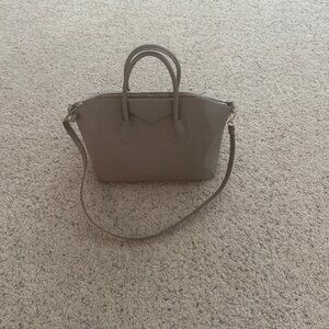 Taupe purse, crossbody strap included